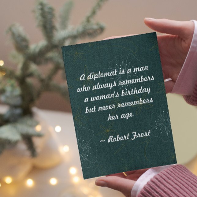 Zitat - Ein Diplomat ist ein Mann, der sich immer  Karte (Von Creator hochgeladen)