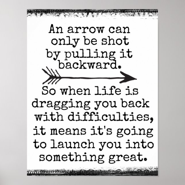 Zitat: Ein Pfeil kann nur Poster (Vorne)