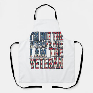 Zitat einer Veteranenfrau Patriotisches Vintage-Ve Schürze