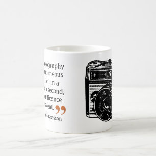 Zitat eines berühmten Fotografen 5 Vintage-Kamera- Kaffeetasse