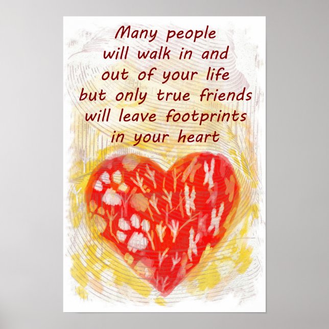 Zitat eines echten Freundes Poster (Vorne)
