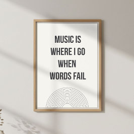 Zitat eines Minimal-Musikliebhabers Poster