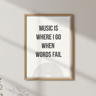 Zitat eines Minimal-Musikliebhabers Poster