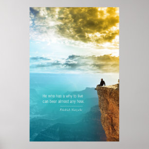 Zitat Friedrich Nietzsche Natur Abenteuer Natur Poster