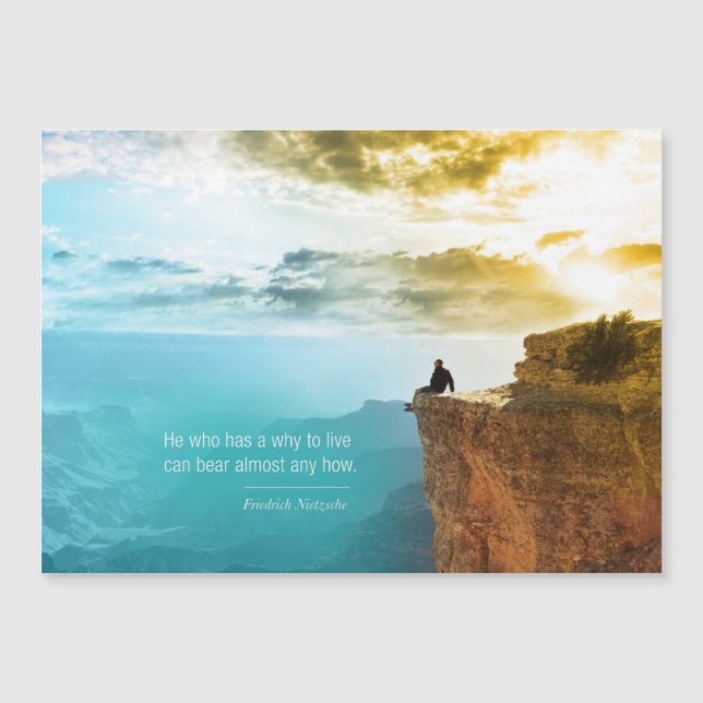 Zitat Friedrich Nietzsche Naturerlebnis Natur Magnetkarte (Vorderseite)