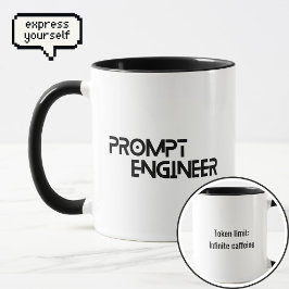 Zitat für minimalistischen Prompt-Ingenieur Tasse