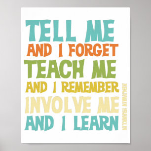 Zitat für pädagogische Texte umfasst mich klassisc Poster