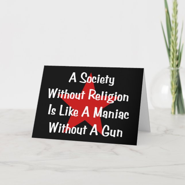 Zitat gegen Religion Karte (Vorderseite)