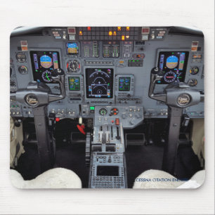 Zitat-Geschäfts-Jet-Cockpit-Mausunterlage Mousepad