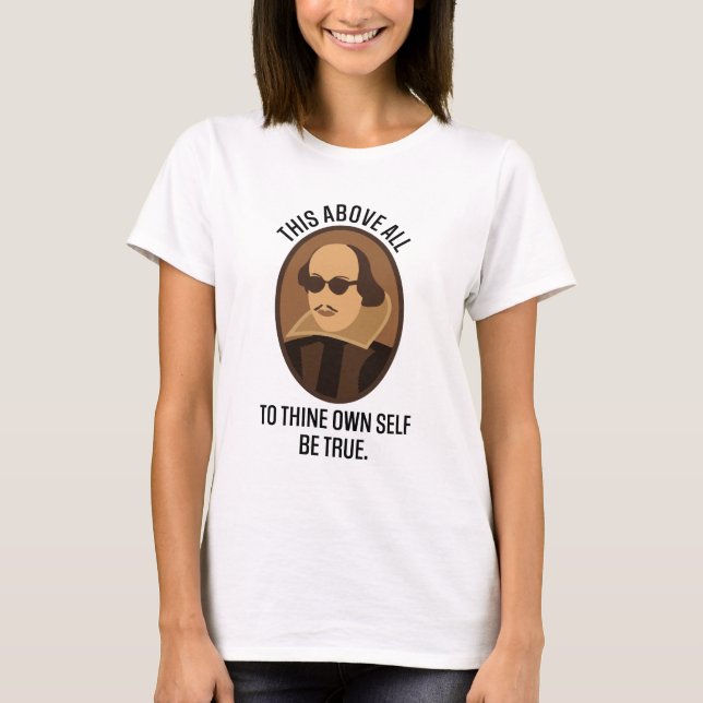 Zitat-Geschenk Shakespeare Hamlet T-Shirt (Vorderseite)