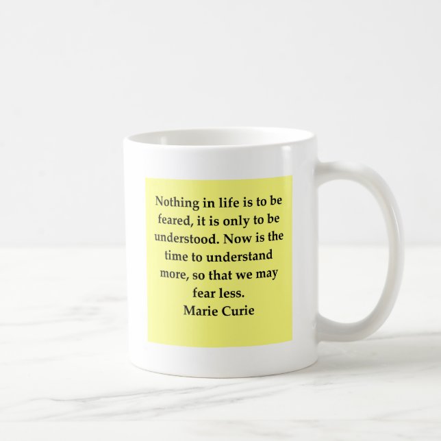 Zitat gnädiger Frau Curie Tasse (Rechts)