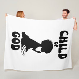 Zitat Gottes Kind Fleecedecke