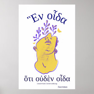 Zitat griechischer Philosophen Sokrates Antikes Gr Poster