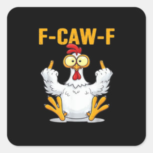 Zitat Hahn Meme Klassiker Quadratischer Aufkleber