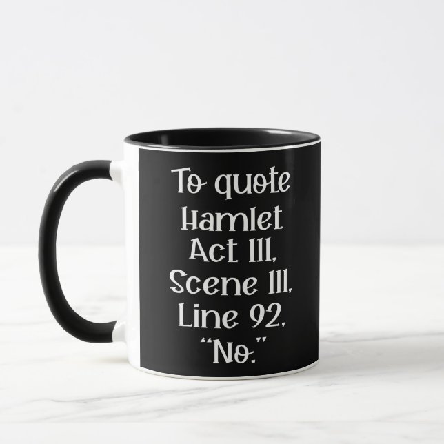 Zitat Hamlet Tasse (Links)