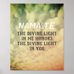Zitat-Himmel und Wolken von Namaste Poster