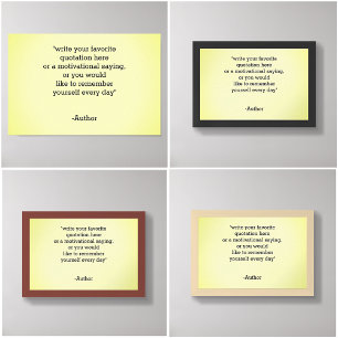 Zitat hinzufügen / eigenes Zitat erstellen Poster