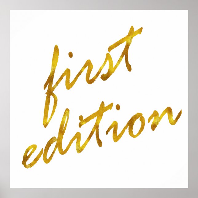 Zitat-Imitate der ersten Ausgabe - Metallic-Design Poster (Vorne)