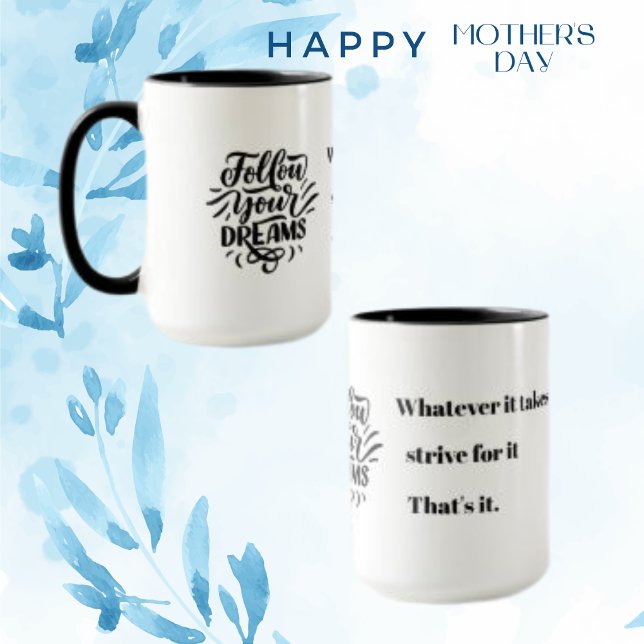 Zitat Inspiration CutOut Black Message-Kaffee Tasse (Von Creator hochgeladen)
