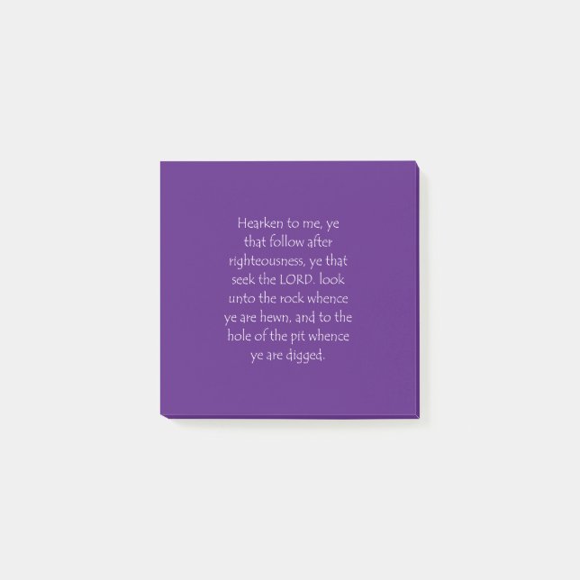 Zitat Isaiah 51 1 Post-it Klebezettel (Vorderseite)