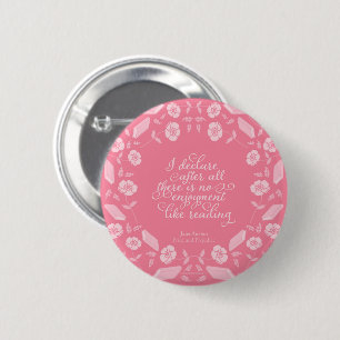 Zitat Jane Austen Pride & Prejudice Button
