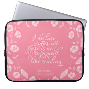 Zitat Jane Austen Pride & Prejudice Laptopschutzhülle