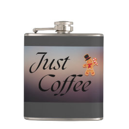 Zitat "Just Coffee", Flasche, Spaß, Urlaub Flachmann
