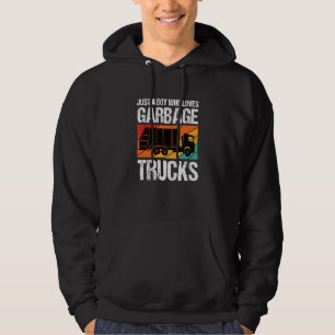 Zitat Kinder Motivierend Junge Der Müllwagen Liebt Hoodie