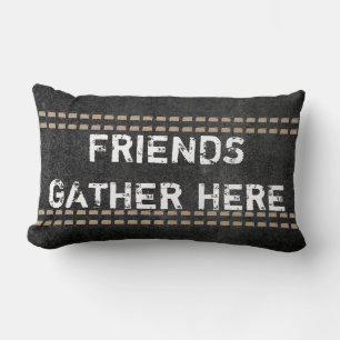 Zitat Kissen rustikale schicke Freunde treffen hie