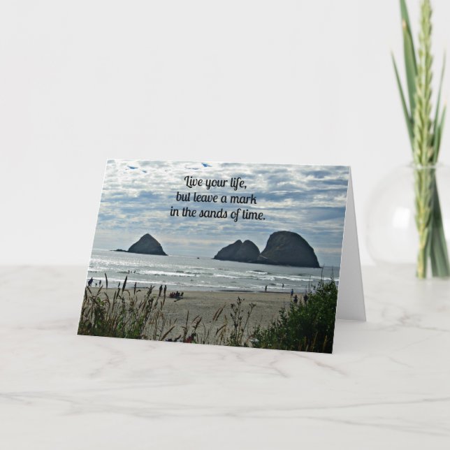 Zitat: Leben Sie Ihr Leben, aber verlass ein Zeich Karte (Vorderseite)