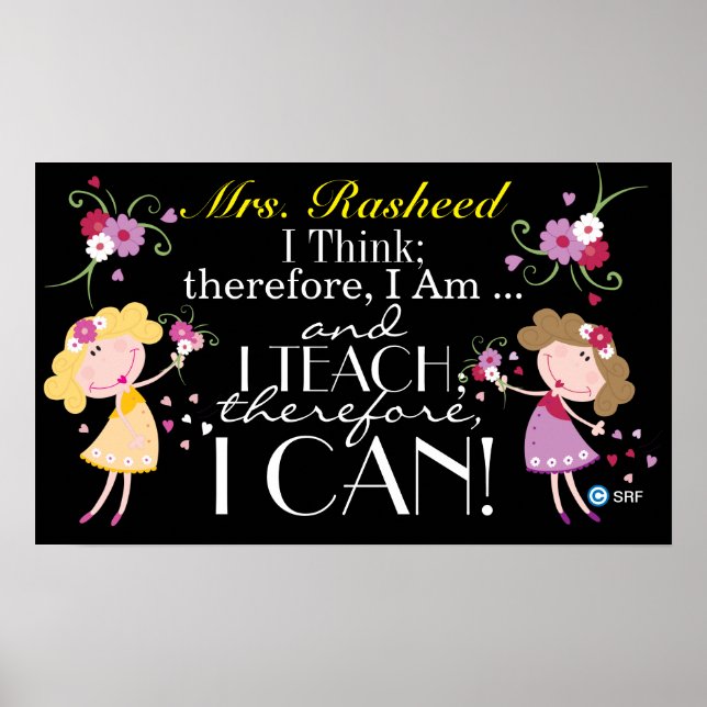 Zitat-Lehrerin Poster (Vorne)