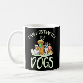 Zitat leicht von Hunden abgelenkt Kaffeetasse