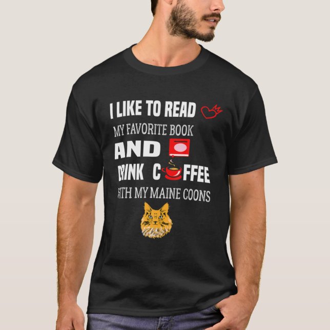 Zitat Lesen Sie mein Buch und trinken Sie Kaffee m T-Shirt (Vorderseite)