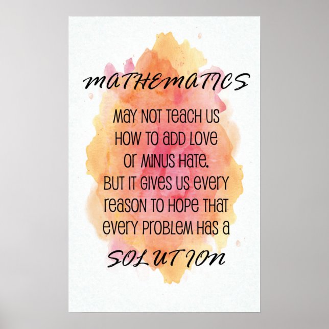 Zitat - Math Poster (Vorne)