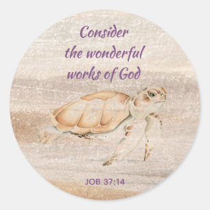 Zitat Meeresschildkröte Runder Aufkleber