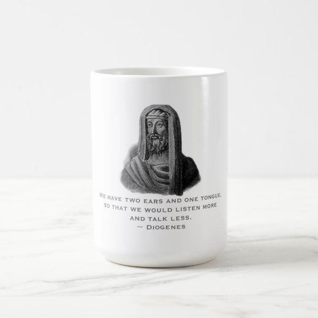 Zitat mehr reden weniger Philosophen Diogenes Kaffeetasse (Mittel)