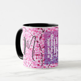 Zitat meiner Schwester | Rosa Mit Monogramm Gesche Tasse