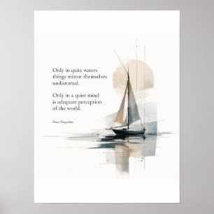 Zitat Minimaler Maritimer Wandkunstposter Poster