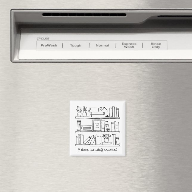 Zitat mit Monogramm für Bücherliebhaber  Magnet (In Situ (Geschirrspüler))