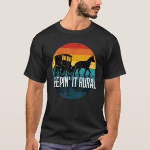 Zitat mit Pferd und Buggy Behalte es richtig R T-Shirt