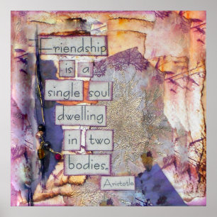 Zitat Mixed Media Freundschaftskunst Druck Poster