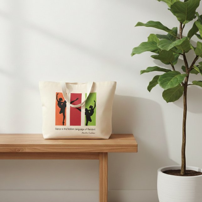 Zitat moderner Ballet-Tänzer Jumbo Stoffbeutel (Von Creator hochgeladen)