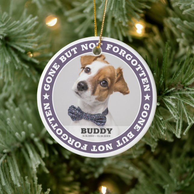 Zitat Modernes Foto-Beileid für Haustiere Achtung Keramik Ornament (Baum)