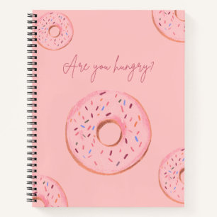Zitat-Notebook Donut - "Haben Sie Hunger?" 🍩 💞 Notizbuch