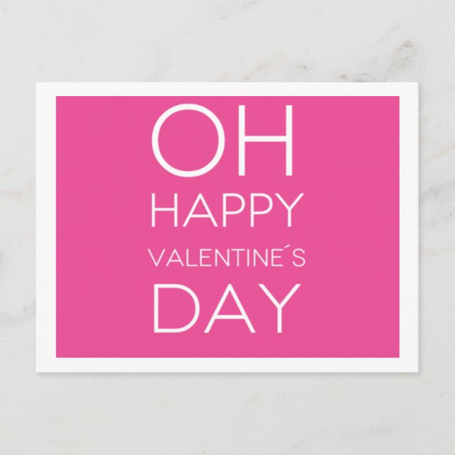 Zitat: OH Glücklicher Valentinstag Feiertagspostkarte (Vorderseite)