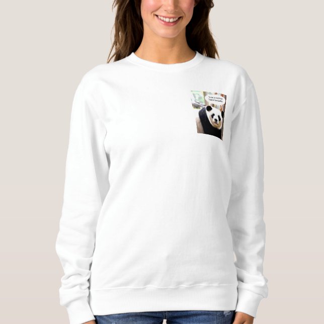 Zitat-Panda-Bär von Frauen Sweatshirt (Vorderseite)