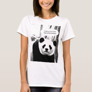 Zitat Panda Bear Custom Text Elegant Women's T-Shirt