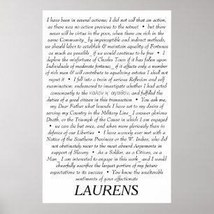 Zitat-Plakat Johns Laurens Poster
