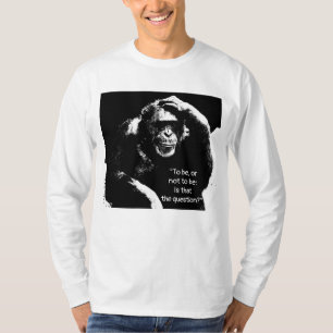 Zitat Pop Art denken Affen Männer lange Schlange T-Shirt