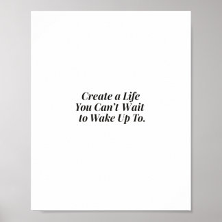 Zitat-Poster mit Inspiration -"Leben schaffen Poster